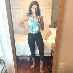 Black Mesh Gymshark Crop Leggings
